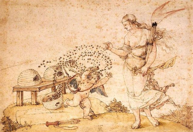 'Cupid the Honey Thief' by Albrecht Durer 1514 {{PD-Art}}